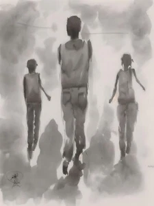 Stampa artistica digitale afroamericana " Famiglia " - Foto 1 di 1