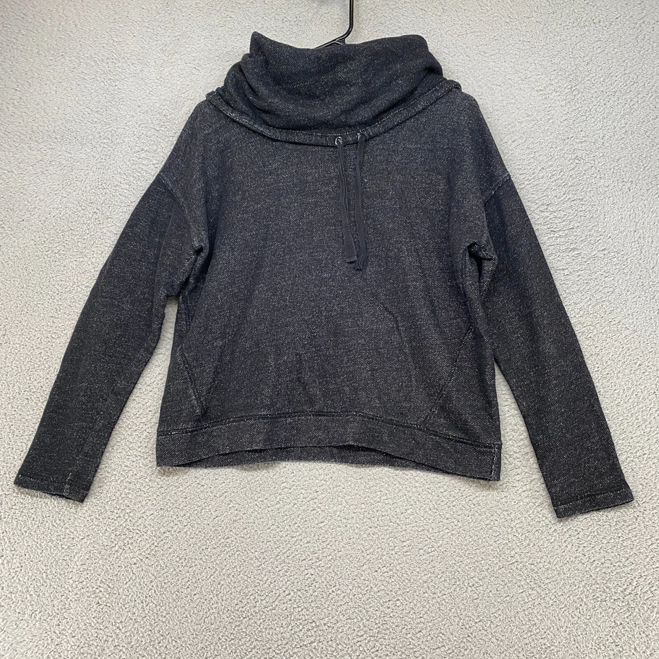 Толстовка женская Lauren Ralph Lauren средний размер воротник-капот махровый уголь квадратная - Изображение 1 из 4