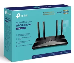 NEW TP-Link Archer AX1500 WiFi 6 Gigabit Router Dual Band Replace Archer AX10 - Picture 1 of 4