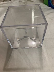 BallQube Baseball Holder Storage Display Cube Square Clear Acrylic Used - Picture 1 of 2