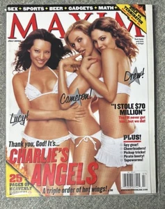 MAXIM JULY 2002 - CHARLIE'S ANGELS - LUCY - CAMERON - DREW - Picture 1 of 2