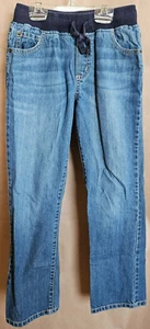 GYMBOREE BOY'S STRIAGHT LEG PULL-ON STRETCH DENIM JEANS INDIGO SIZE 10 #4295 - Picture 1 of 6