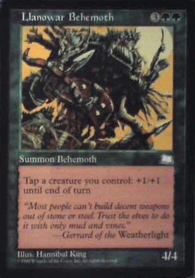 Llanowar Behemoth - Weatherlight: #132, Magic: The Gathering Lp R45 - Image 1 of 1