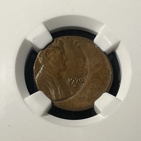1970 D 1C STRUCK 30% OFF CENTER NGC MINT ERROR UNC DETAILS ENVIRONMENTAL DAMAGE Cover