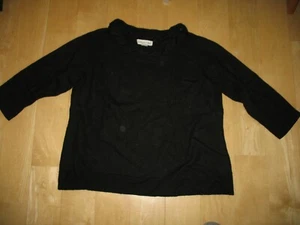 Coldwater Creek Pullover Black Sweater -Braided Collar- XL(18)- GUC - Picture 1 of 2