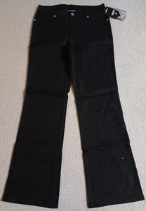 Nuovi pantaloni elasticizzati jeans neri Nygård Collection taglia 6 floreali in denim 23 - Foto 1 di 12