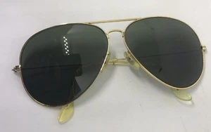 Vintage Ray Ban B&L Green Lens Aviator Sunglasses - Picture 1 of 12