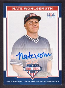 2017 USA Baseball Stars and Stripes 14U Autograph #46 Nate Wohlgemuth 265/399
