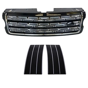 Parrilla delantera ventilaciones laterales SVA para Range Rover L405 negro brillante cromo 2013-17 - Imagen 1 de 18