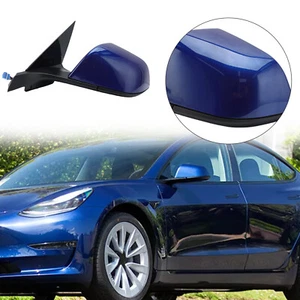 Espejo retrovisor lateral izquierdo del conductor con memoria térmica 13 pines para Tesla Modelo 3 M3 2021-23 azul - Imagen 1 de 12