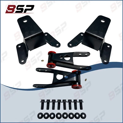 4" Rear Lowering Drop Kit Shackles And Hangers For 1997-2003 Ford F150 Foto 1 de 4