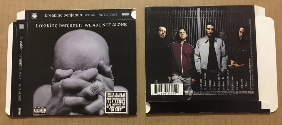 Estuche promocional de cartulina Breaking Benjamin raro vintage 2004 para CD solo como nuevo Foto 1 de 1
