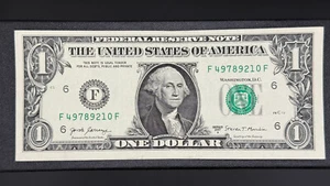 2017A $1 Atlanta "FW" U.S. Banknote FRN Block F/F Fr.# 3005-F P# 544b SP93 - Picture 1 of 2