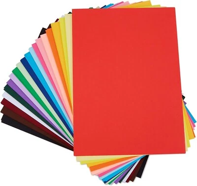 A4 MIXED COLOURED PAPER SHEETS 100/180gsm PRINTER COPIER CRAFT PAPER SCHOOL CARD - Image 1 of 4