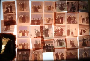 #44 Lot 99 Vtg COLOR Snapshot Photo NEGATIVES Family WEDDING Party Ceremony - Picture 1 of 18