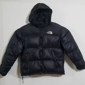 North Face Womens XL Black Retro 96 Nuptse Jacket 700 Down Winter Puffer Coat - Imagen 1 de 6