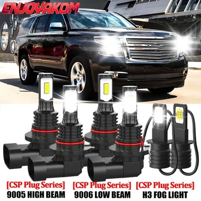 For Chevrolet Tahoe 1995-2000 LED Headlight Bulb High Low Beam Fog Lamp Kit - Image 1 of 4
