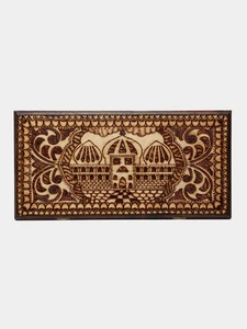 Backgammon Handmade Eastern Style Art | Historical Wood Burning Picture | Unique - Picture 1 of 5
