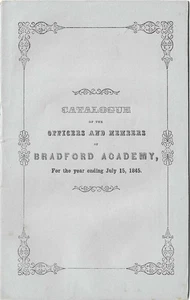 1845 Bradford Academy Officers Members Catalogue All Female MA Antique Mass - Picture 1 of 2