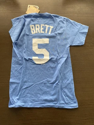 Kansas City Royals George Brett Majestic L Salón de la fama Camiseta Nueva con etiquetas L Foto 1 de 2