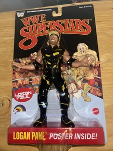 WWF LJN ESTILO LOGAN PAUL **TARJETA NEGRA** RARA FIGURA DE SUPERESTRELLAS DE PERSECUCIÓN WWE EN MANO - Imagen 1 de 6