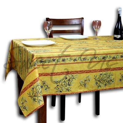 Oliviere Wipeable Tablecloth Spill Resistant Acryllic Coated, Floral Cotton F... - Image 1 of 4