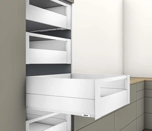 Blum Set Innenauszug m.Reling MERIVOBOX Höhe E 192mm NL=500mm 70kg seidenweiß - Bild 1 von 1