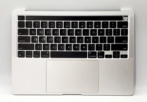 Macbook Pro 13" A2338 M1 2020 custodia superiore tastiera poggiapolsi ARGENTO. TOUCHBAR BAGNO - Foto 1 di 11