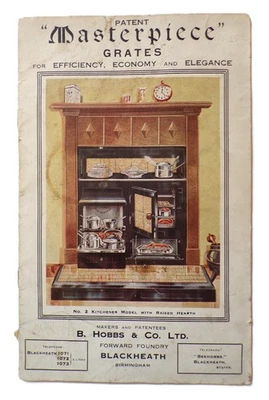 1920s Trade Catalogue FIRE PLACES & COMBINED OVENS Grates Hobbs Blackheath B/ham - Image 1 of 4