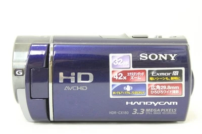 Sony HDR-CX180 Handycam HD Video Camera Camcorder Blue 30x Optical Zoom Tested - Image 1 of 4