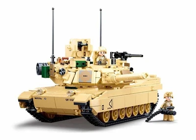 M1A2 SEP V2 Abrams brick tank model - Sluban M38-B0892 - 781 bricks - Image 1 of 4