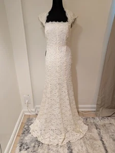 NWT Ann Taylor Isabella Lace Wedding Dress Vintage Rustic Ivory Size 2 #282532 - Picture 1 of 15