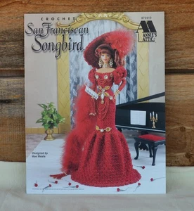 Annie's Attic Crochet Pattern San Franciscan Songbird Gown #870919 Fashion Doll - Picture 1 of 6