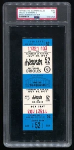 Biglietto completo Brooks Robinson Last RBI / K - PSA 1977 Baltimore Orioles @ Seattle - Foto 1 di 2