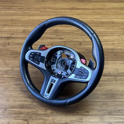 2017-2023 BMW M5 F90 Steering Wheel M Sport Black Leather Heated w/ Shifters OEM - Image 1 of 4
