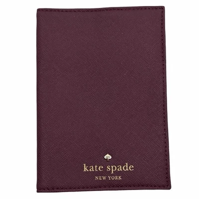 Kate Spade Maroon Red Purple Saffiano Leather Passport Case Holder - Image 1 of 4