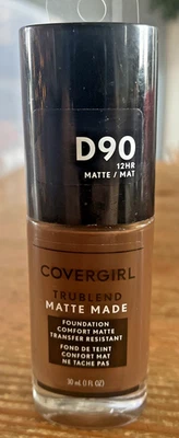 Covergirl TruBlend Matte Made Foundation D90 Espresso 1oz 30ml New Makeup - Image 1 of 4