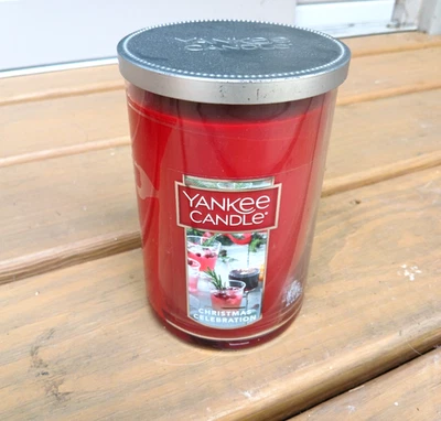 Yankee Candle CHRISTMAS CELEBRATION 22 oz Jar Candle-Silver Top-3 Wick - Image 1 of 3