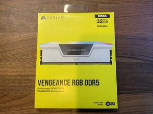 White Corsair Vengeance RGB DDR5 32GB (16GB x 2) 6000MHz - Afbeelding 1 van 2