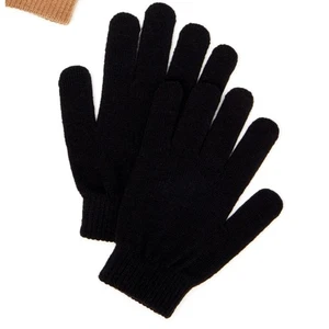 Time And Tru Black Gloves 2- Pack One Size - Picture 1 of 5