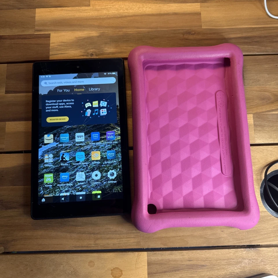 Amazon Fire HD 8 8ª Generación Modelo L5S83A 8 pulgadas PROBADO Con Estuche Paquete LEER Foto 1 de 4