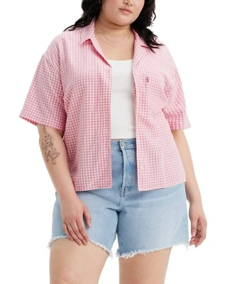 Camisa Levi's Trendy Talla Grande Joyce Gingham Resort - Cuadros Iris Rosa atemporal - 2X Foto 1 de 2