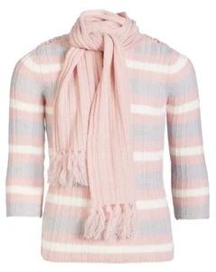 Kidtopia Girls Striped Sweater & Matching Scarf - Picture 1 of 3