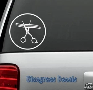 FRISEUR FRISEUR SALON SCHERE SCHERE AUFKLEBER STICKER LKW SUV C1056 - Bild 1 von 1