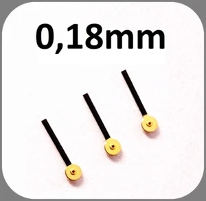 3 agujas pequeñas 0,18 oro-negro 4 mm - ETA Valjoux 7750 cronógrafo subdial C1 - Imagen 1 de 7