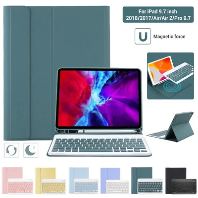 For Apple iPad 10.2 inch Case 9th/8th/7th Gen Leather Cover+Wireless Keyboard - Image 1 of 4