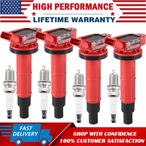 4Pack UF333 Ignition Coils and Spark Plugs for Toyota Camry Rav4 Highlander 2.4L - Picture 1 of 15