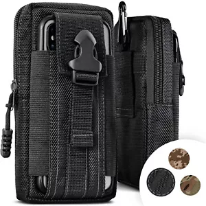 Mobile Phone Belt Pouch For Samsung Galaxy A8 (2015) Nylon Belt Pouch Clip Case - Picture 1 of 6