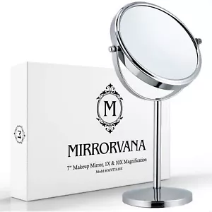Espejo de Maquillaje con Lupa MIRRORVANA 10X Soporte Redondo para Mesa, Dormitorio... - Imagen 1 de 7