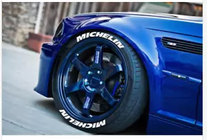 Tire Lettering For Michelin Tyre Decal Stickers 14"-22"  8x Decal 25mm or 31mm - Picture 1 of 4